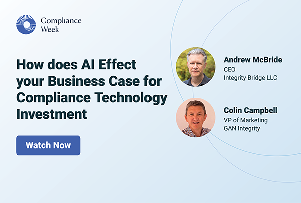 Webinar: How Does AI Affect Your Business Case For Compliance Technology Investment?
